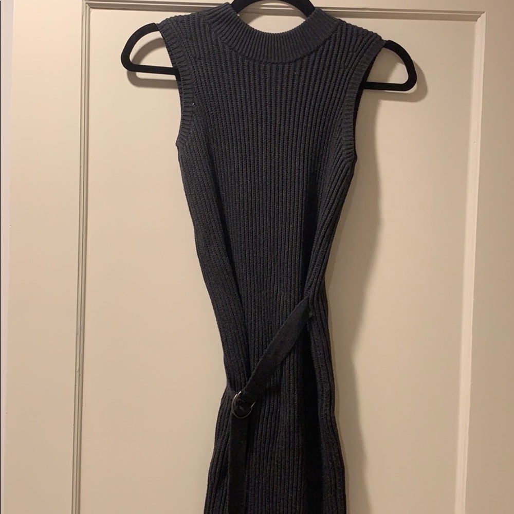 All Saints Open Back Ribbed Midi Sweater Dress